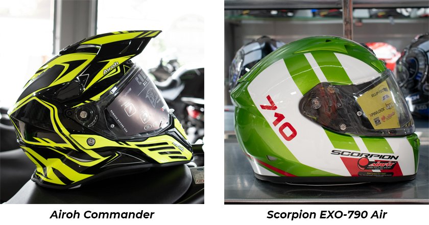 Cascos de moto Airoh y Scorpion