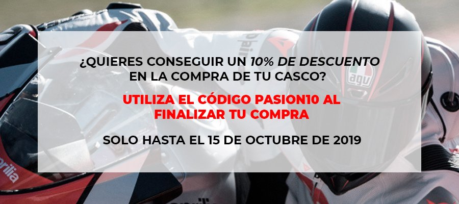 Consigue un 10% de descuento con el c&oacute;digo PASION10